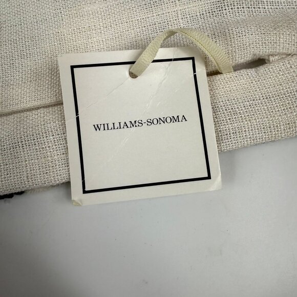 Williams-Sonoma Throw Pillow Cover Linen Velvet Applique Beige Geometric set of - Picture 4 of 6